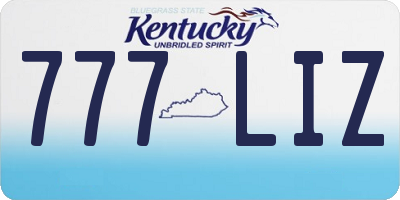 KY license plate 777LIZ