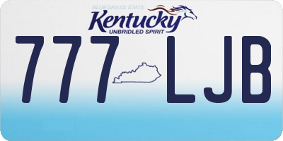 KY license plate 777LJB