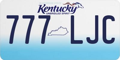 KY license plate 777LJC