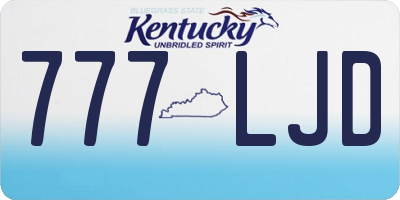 KY license plate 777LJD