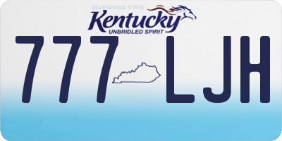 KY license plate 777LJH
