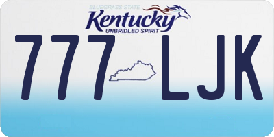 KY license plate 777LJK