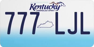 KY license plate 777LJL