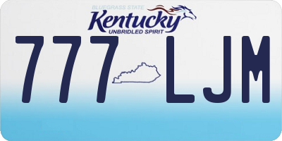 KY license plate 777LJM