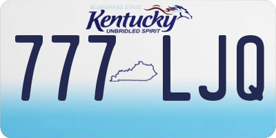 KY license plate 777LJQ