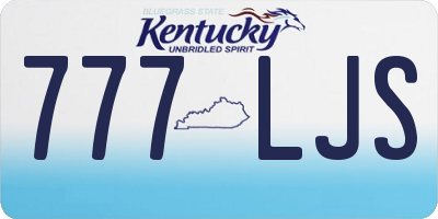 KY license plate 777LJS