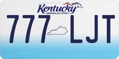KY license plate 777LJT