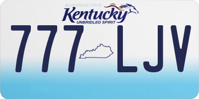 KY license plate 777LJV