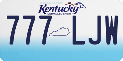 KY license plate 777LJW