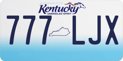 KY license plate 777LJX