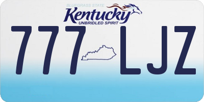 KY license plate 777LJZ