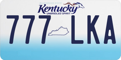 KY license plate 777LKA