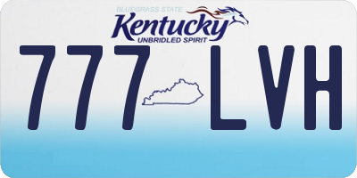KY license plate 777LVH