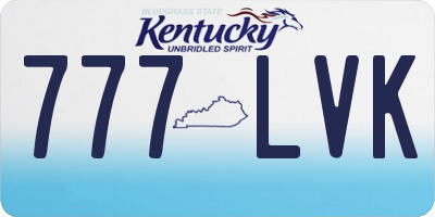 KY license plate 777LVK