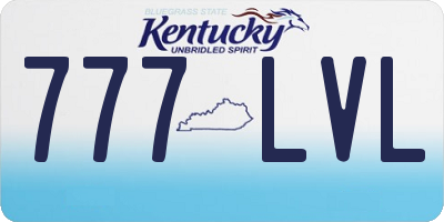 KY license plate 777LVL