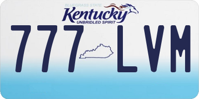 KY license plate 777LVM