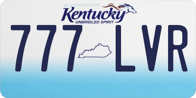 KY license plate 777LVR