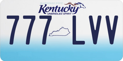 KY license plate 777LVV