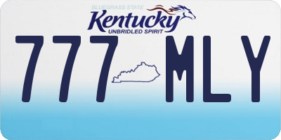 KY license plate 777MLY