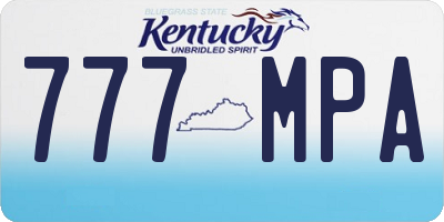 KY license plate 777MPA