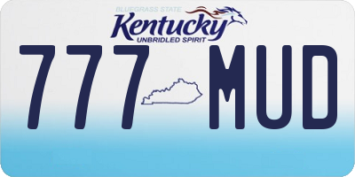 KY license plate 777MUD