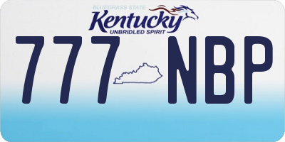 KY license plate 777NBP