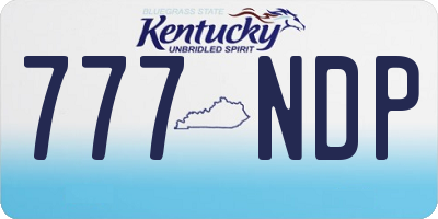KY license plate 777NDP