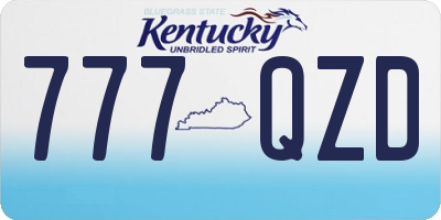 KY license plate 777QZD