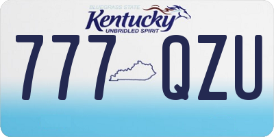KY license plate 777QZU