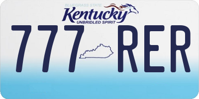 KY license plate 777RER