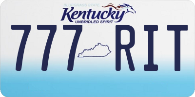 KY license plate 777RIT