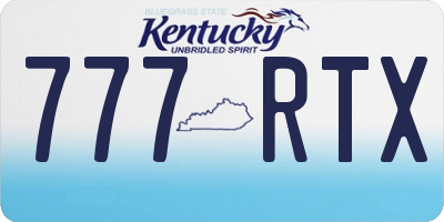 KY license plate 777RTX