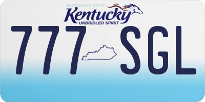 KY license plate 777SGL