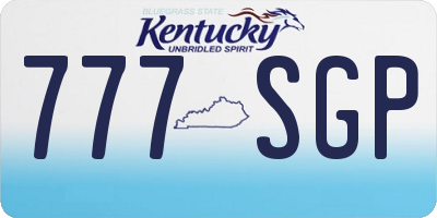 KY license plate 777SGP