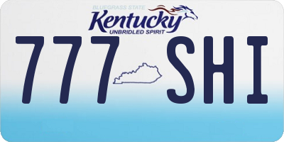 KY license plate 777SHI