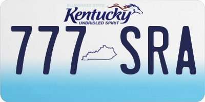 KY license plate 777SRA