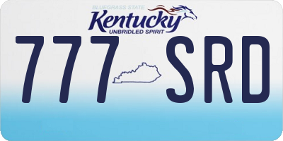 KY license plate 777SRD