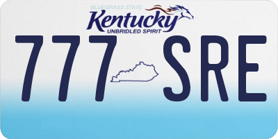 KY license plate 777SRE