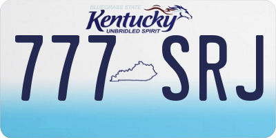 KY license plate 777SRJ