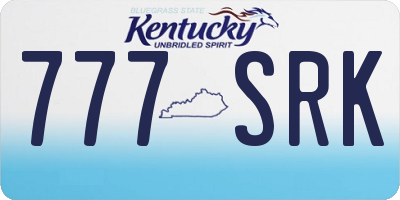 KY license plate 777SRK