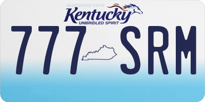 KY license plate 777SRM