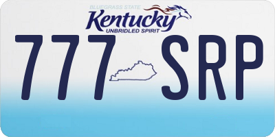 KY license plate 777SRP