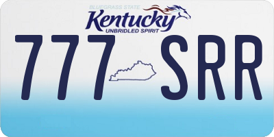 KY license plate 777SRR