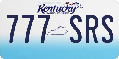 KY license plate 777SRS