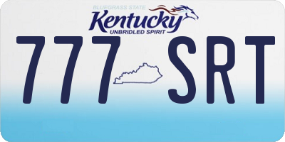 KY license plate 777SRT