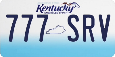 KY license plate 777SRV