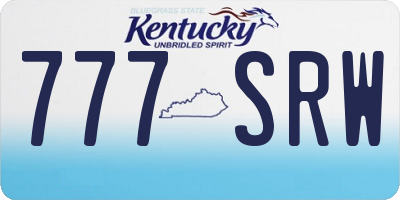 KY license plate 777SRW