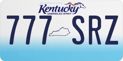 KY license plate 777SRZ