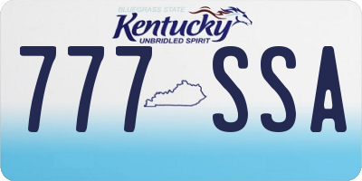 KY license plate 777SSA
