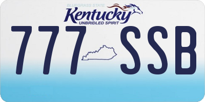 KY license plate 777SSB
